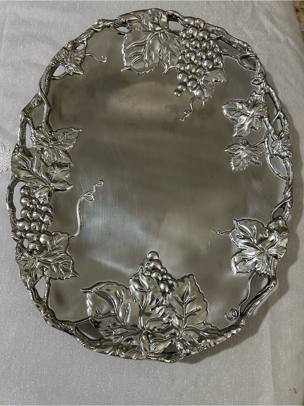 Arthur Court Silver Grape Vine Serving Tray vintage 2002, in great condition.